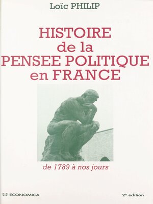 cover image of Histoire de la pensée politique en France